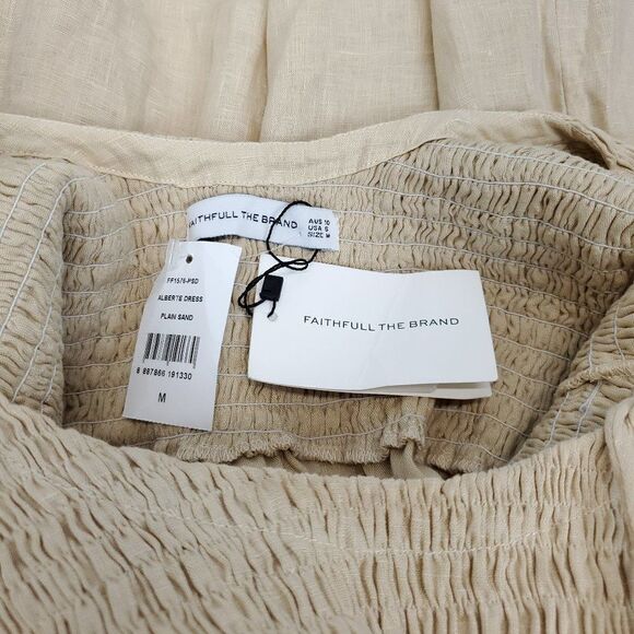 FAITHFULL THE BRAND Alberte Puff Sleeve Smock Midi Dress - Picture 10 of 11